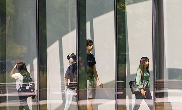 Student Walking in hallway